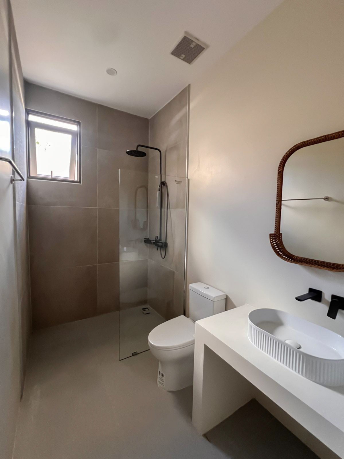 Aerial view of Pool Villa Lamai surrounded by tropical forest in Lamai, Koh Samui Thailand